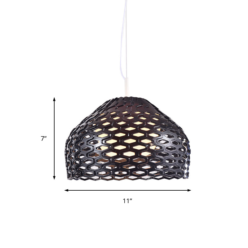 Dome Pendant Lighting Contemporary Resin 1 Light White/Black Hanging Lamp Fixture for Dining Room Clearhalo 'Ceiling Lights' 'Modern Pendants' 'Modern' 'Pendant Lights' 'Pendants' Lighting' 212802