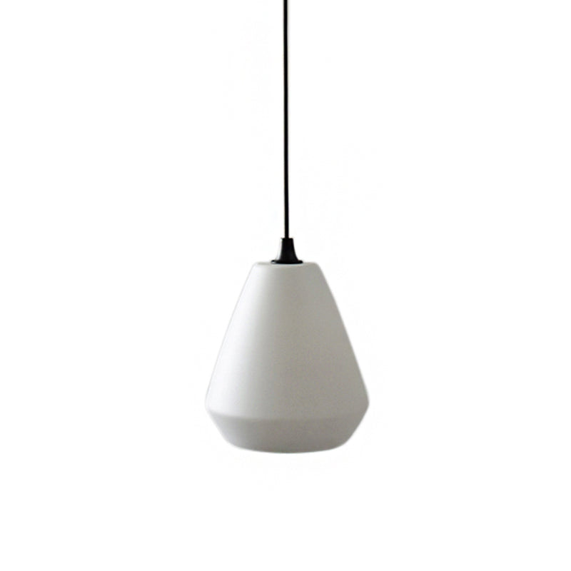 Diamond Suspension Pendant Modernist Cream/Amber/Smoke Glass 1 Light Hanging Lamp Fixture for Dining Room Clearhalo 'Ceiling Lights' 'Glass shade' 'Glass' 'Modern Pendants' 'Modern' 'Pendant Lights' 'Pendants' Lighting' 212904