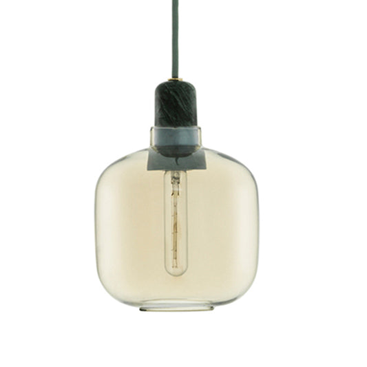 Modernist Cylinder Pendant Amber/Smoky Glass 1 Light Living Room Hanging Ceiling Lamp, 4"/5.5" Wide Clearhalo 'Ceiling Lights' 'Close To Ceiling Lights' 'Glass shade' 'Glass' 'Modern Pendants' 'Modern' 'Pendant Lights' 'Pendants' Lighting' 212978