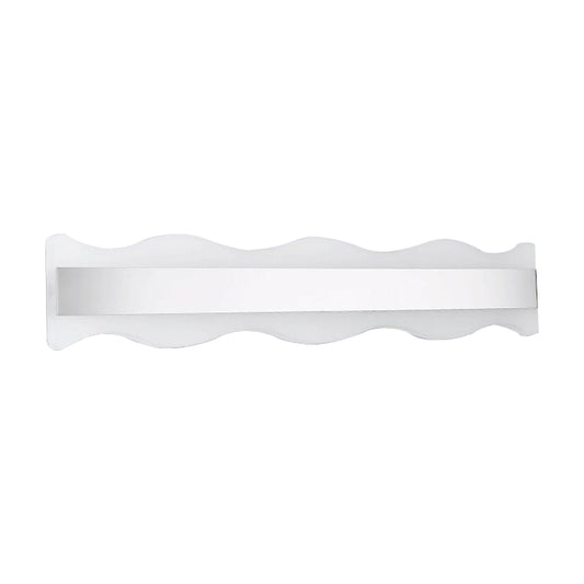 Acrylic Wave Vanity Lighting Modernist Led 16"/20" Wide White Vanity Sconce Light Fixture in White/Warm Light Clearhalo 'Modern wall lights' 'Modern' 'Vanity Lights' 'Wall Lights' Lighting' 213012