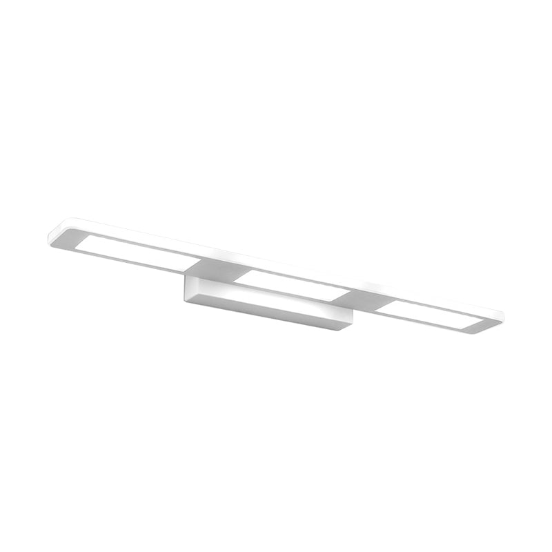 Rectangular Acrylic Vanity Wall Light Modernist Led White Vanity Sconce Light in White/Warm Light Clearhalo 'Modern wall lights' 'Modern' 'Vanity Lights' 'Wall Lights' Lighting' 213192