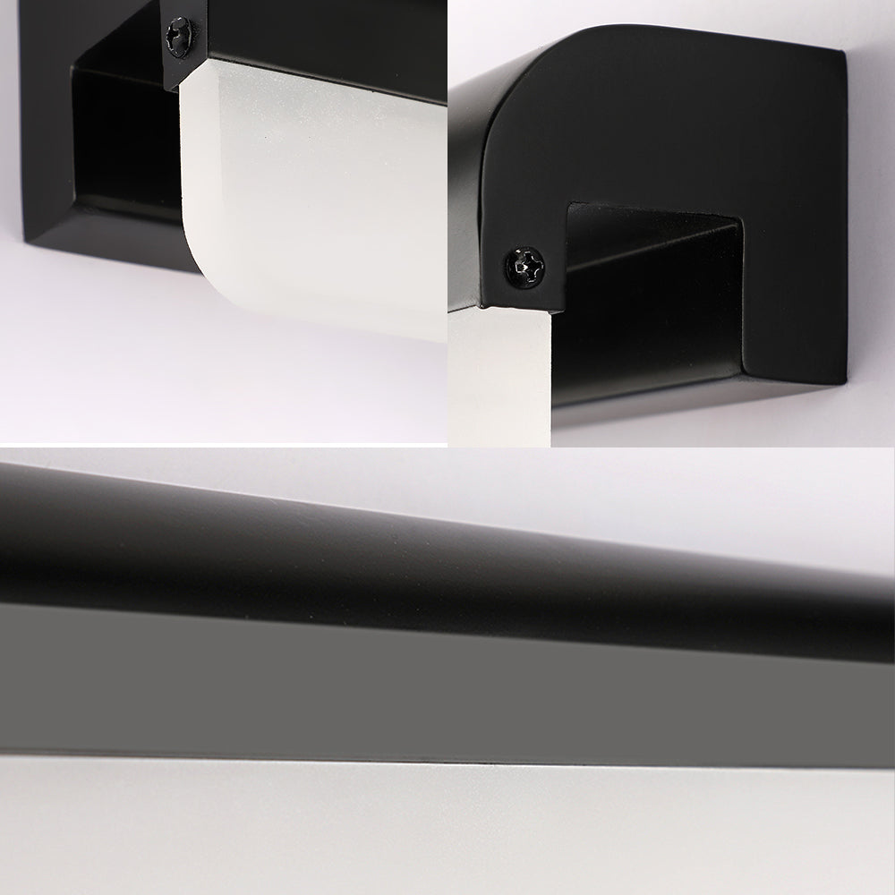 Linear Vanity Sconce Contemporary Acrylic White/Black Led Vanity Wall Sconce Fixture in White/Warm Light, 16"/19.5"/23.5" Wide Clearhalo 'Modern wall lights' 'Modern' 'Vanity Lights' 'Wall Lights' Lighting' 213253