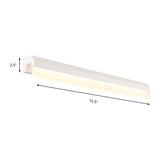 Linear Vanity Sconce Contemporary Acrylic White/Black Led Vanity Wall Sconce Fixture in White/Warm Light, 16"/19.5"/23.5" Wide Clearhalo 'Modern wall lights' 'Modern' 'Vanity Lights' 'Wall Lights' Lighting' 213259