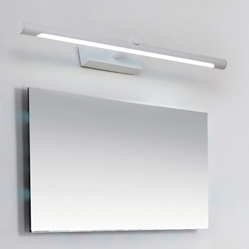 Tube Vanity Lighting Modern Metal White/Black Led Vanity Wall Sconce in White/Warm/Natural Light, 18"/22"/26" Wide Clearhalo 'Cast Iron' 'Glass' 'Industrial' 'Modern wall lights' 'Modern' 'Tiffany' 'Traditional wall lights' 'Vanity Lights' 'Wall Lights' Lighting' 213294