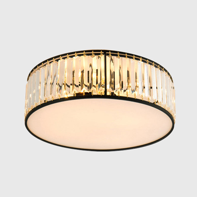 Round Shaped Living Room Flush Mount Faceted Crystal Modern Flushmount Ceiling Light Clearhalo 'Ceiling Lights' 'Close To Ceiling Lights' 'Close to ceiling' 'Flush mount' Lighting' 2136170