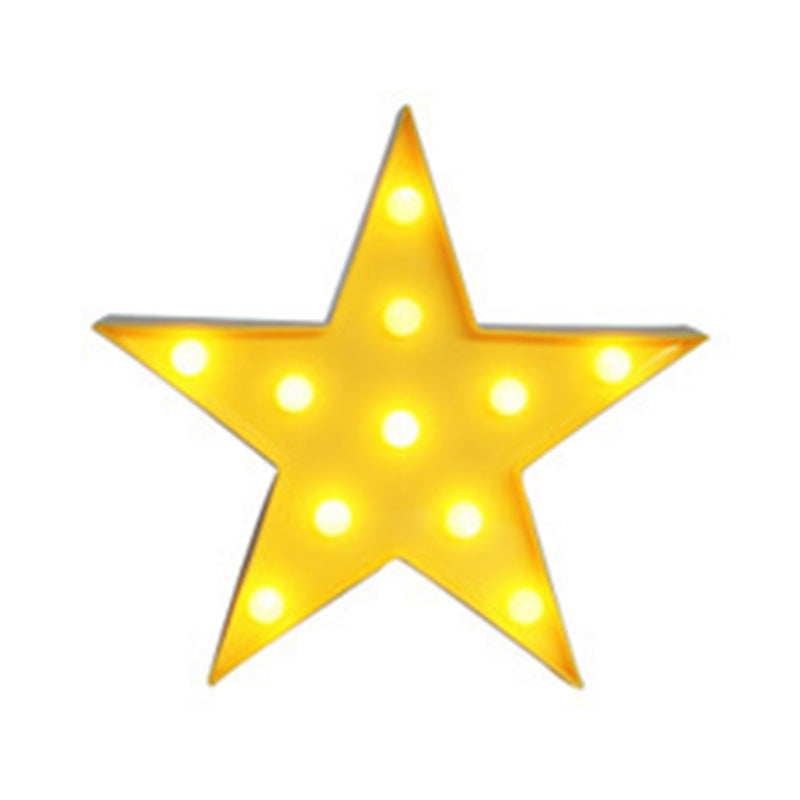 Star Shaped LED Night Lighting Artistic Plastic Kindergarten Battery Powered Wall Light Clearhalo 'Night Lights' 'Wall Lights' Lighting' 2137389