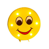 Yellow Emoji Shaped Battery Table Lighting Art Decor Plastic LED Nightstand Lamp for Bedroom Clearhalo 'Night Lights' 'Wall Lights' Lighting' 2137420