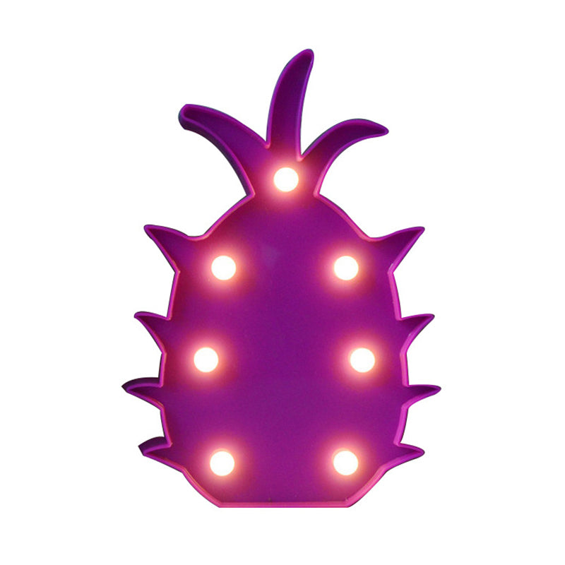 Plastic Fruit Shaped LED Table Lamp Childrens Battery Nightstand Light for Bedroom Clearhalo 'Night Lights' 'Wall Lights' Lighting' 2137455