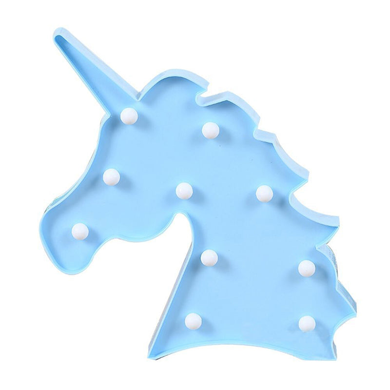 Unicorn Shaped Battery Table Lamp Kids Style Plastic Bedroom LED Nightstand Lighting Clearhalo 'Night Lights' 'Wall Lights' Lighting' 2137470