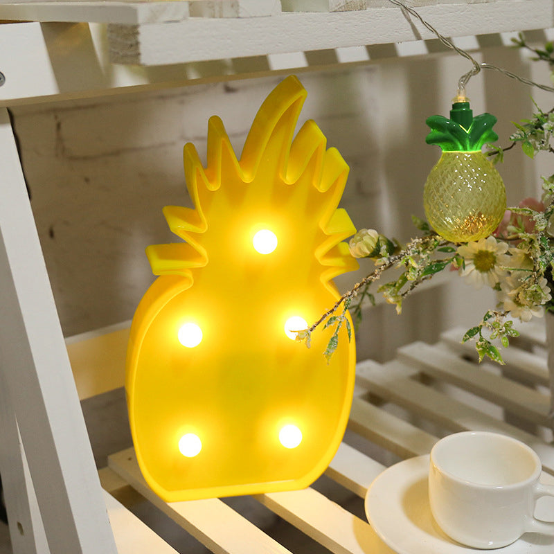 Plastic Cartoon Shaped LED Table Light Artistic Battery Nightstand Lamp for Bedroom Yellow Battery Clearhalo 'Night Lights' 'Wall Lights' Lighting' 2137475