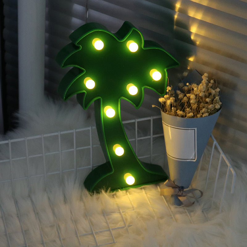 Kids Style Cartoon Shaped Battery Table Lamp Plastic Bedside LED Nightstand Lighting Green Battery Clearhalo 'Night Lights' 'Wall Lights' Lighting' 2137488