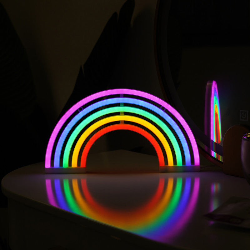 Cartoon Shaped LED Table Light Artistic Plastic Bedroom Battery Neon Wall Lighting Ideas for Bedroom Clearhalo 'Night Lights' 'Wall Lights' Lighting' 2137496