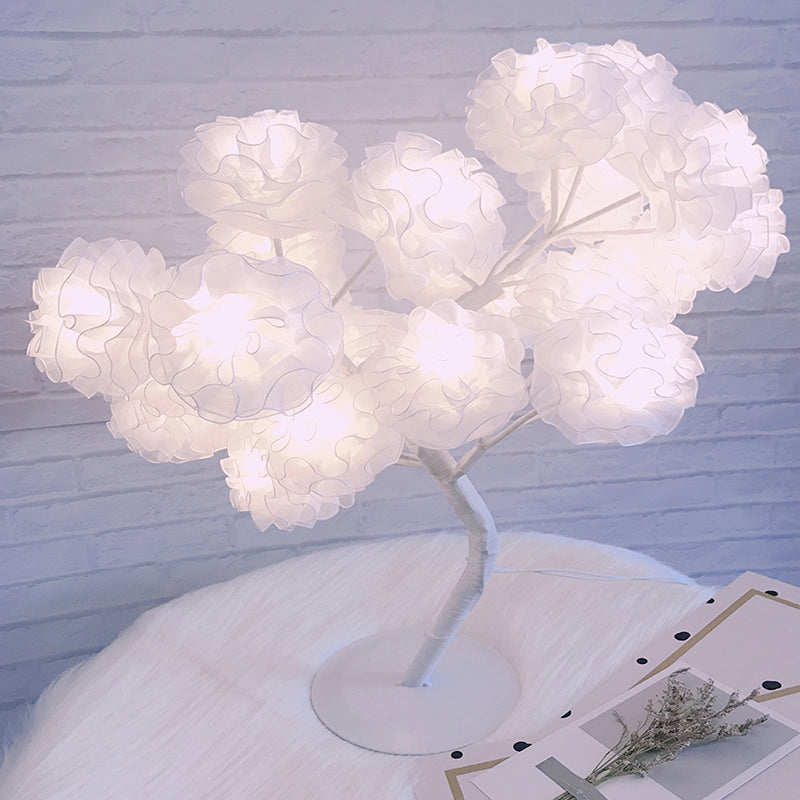 Tree Shaped USB Table Lamp Kids Style Plastic Living Room LED Nightstand Lighting White USB Clearhalo 'Night Lights' 'Wall Lights' Lighting' 2137572