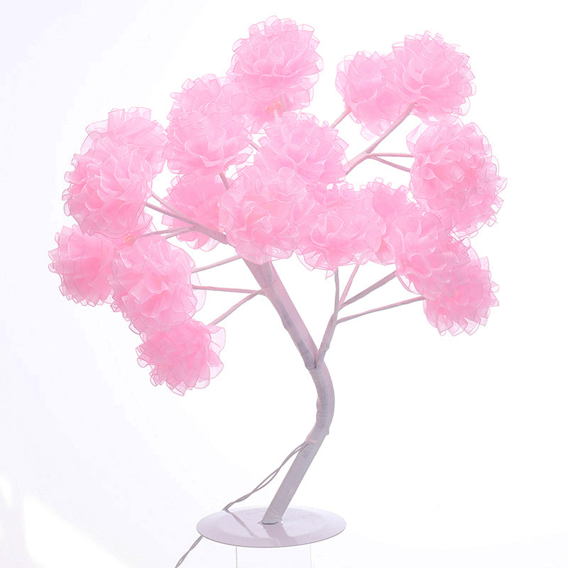 Tree Shaped USB Table Lamp Kids Style Plastic Living Room LED Nightstand Lighting Pink USB Clearhalo 'Night Lights' 'Wall Lights' Lighting' 2137579