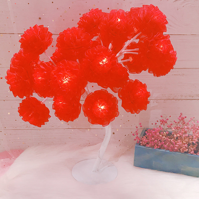 Tree Shaped USB Table Lamp Kids Style Plastic Living Room LED Nightstand Lighting Red USB Clearhalo 'Night Lights' 'Wall Lights' Lighting' 2137581