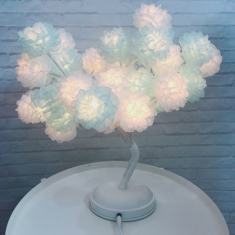 Tree Shaped USB Table Lamp Kids Style Plastic Living Room LED Nightstand Lighting Blue-White Rechargeable Clearhalo 'Night Lights' 'Wall Lights' Lighting' 2137584