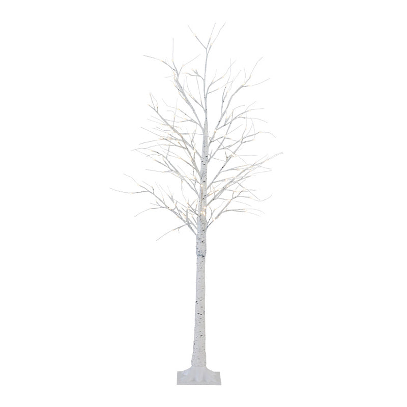 Birch Tree Shaped Plastic LED Floor Lamp Decorative White USB Nightstand Lighting Clearhalo 'Night Lights' 'Wall Lights' Lighting' 2137600