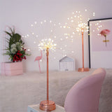 Rose Gold Firework Battery Table Lamp Modern Metallic LED Nightstand Lighting for Girls Bedroom Clearhalo 'Night Lights' 'Wall Lights' Lighting' 2137633