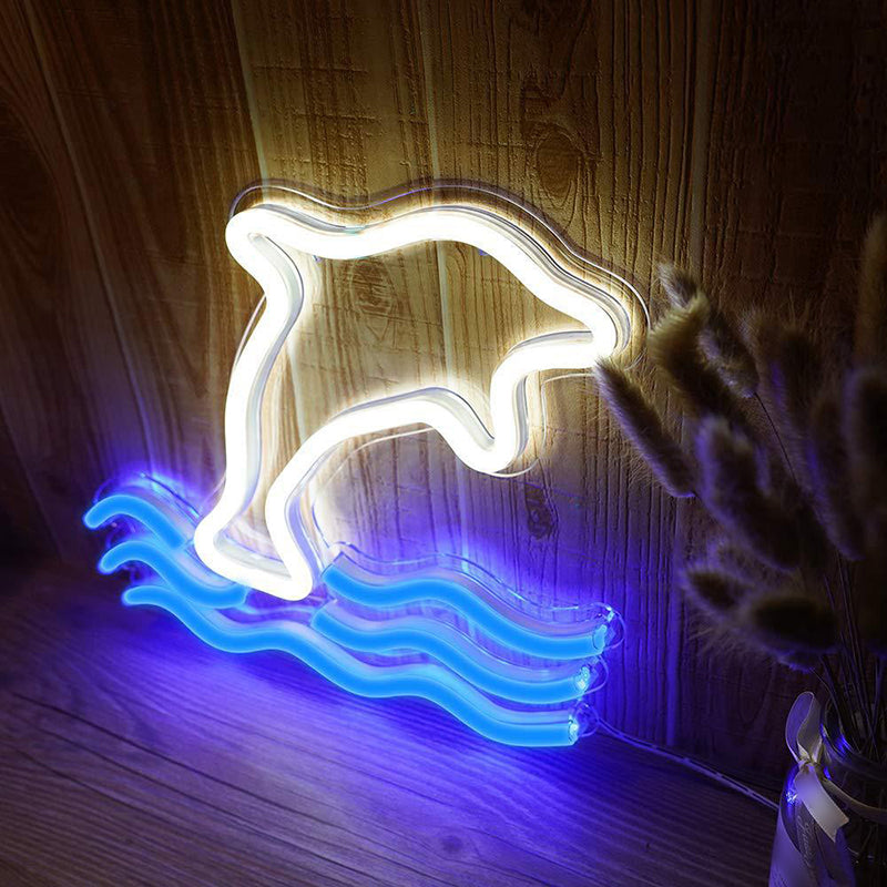 Plastic Cartoon Shaped USB Wall Lighting Artistic LED Neon Night Light for Living Room White USB G Clearhalo 'Night Lights' 'Wall Lights' Lighting' 2137751