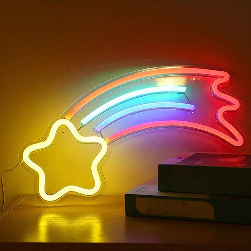 Plastic Cartoon Shaped USB Wall Lighting Artistic LED Neon Night Light for Living Room White USB D Clearhalo 'Night Lights' 'Wall Lights' Lighting' 2137757