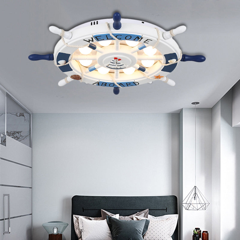 Cartoon Stylish LED Flush Mount Lamp with Acrylic Shade Pink/White Rudder Ceiling Light Fixture for Bedroom White Clearhalo 'Ceiling Lights' 'Close To Ceiling Lights' 'Close to ceiling' 'Flush mount' Lighting' 214045