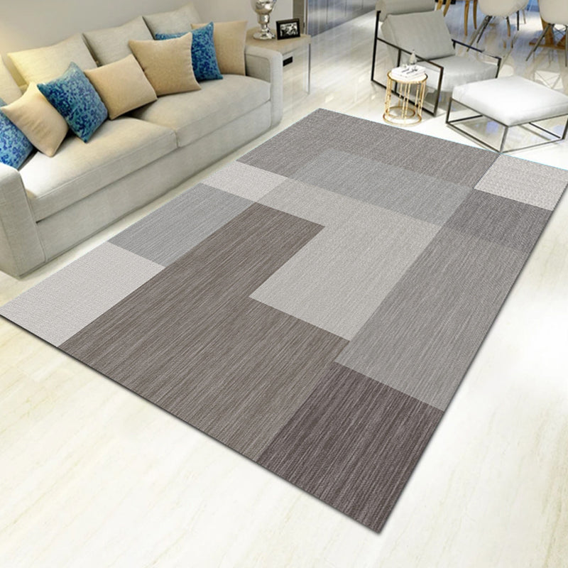 Bold Multicolor Modern Rug Synthetics Geometric Pattern Rug Machine Washable Non-Slip Stain Resistant Rug for Living Room Light Gray Clearhalo 'Area Rug' 'Rug' 2140466