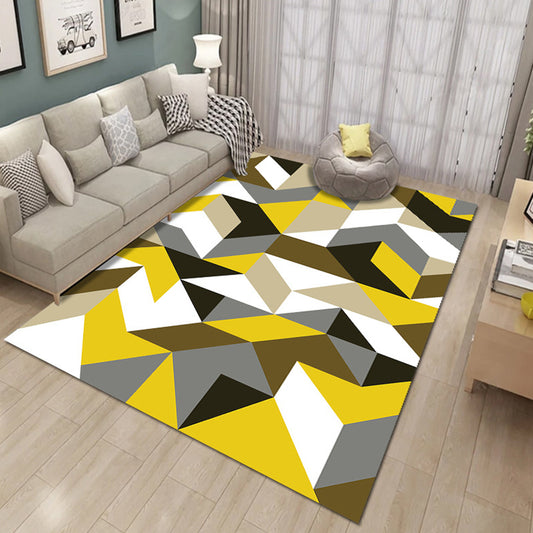 Bold Multicolor Modern Rug Synthetics Geometric Pattern Rug Machine Washable Non-Slip Stain Resistant Rug for Living Room Clearhalo 'Area Rug' 'Rug' 2140473