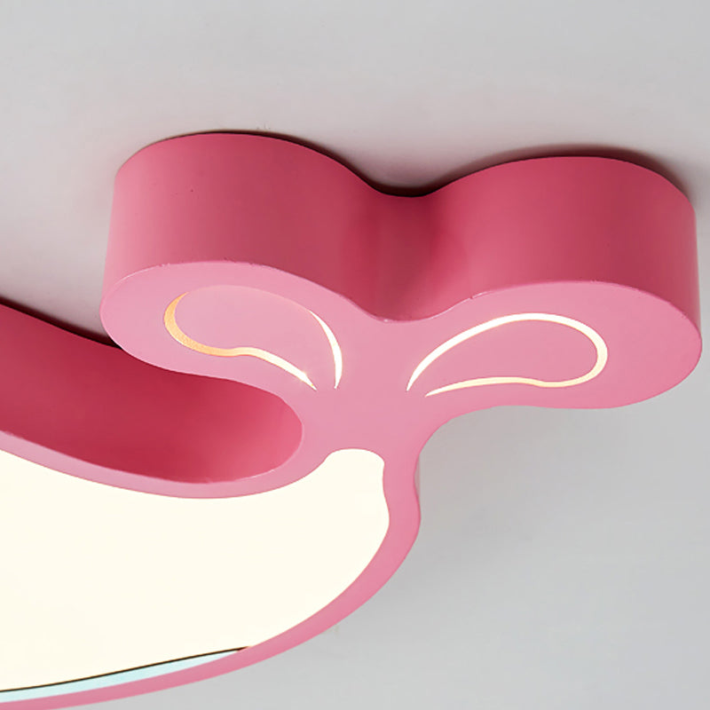 Kids Whale Shaped Flush Mount Lighting Metal and Acrylic LED Bedroom Ceiling Mounted Light in Blue/Pink Clearhalo 'Ceiling Lights' 'Close To Ceiling Lights' 'Close to ceiling' 'Flush mount' Lighting' 214104