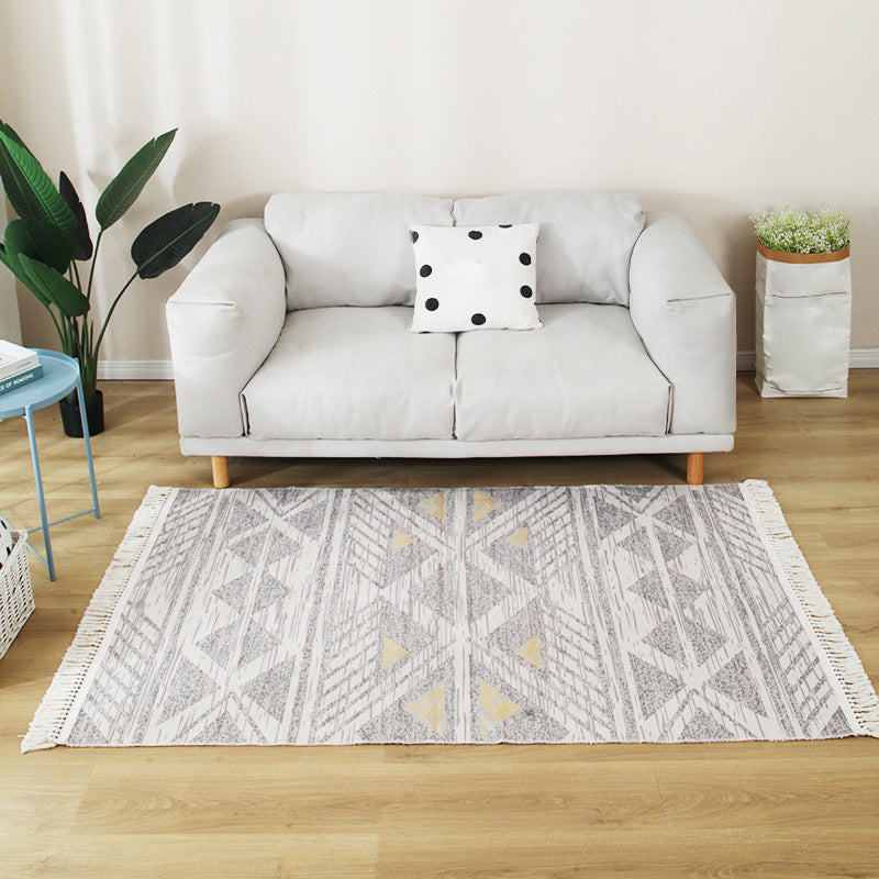 Stylish Boho Chic Rug Multicolor Geometric Rug Machine Wash Tassel-Trimmed Rug for Home Gray-Yellow Clearhalo 'Area Rug' 'Bohemian' 'Rugs' Rug' 2141524