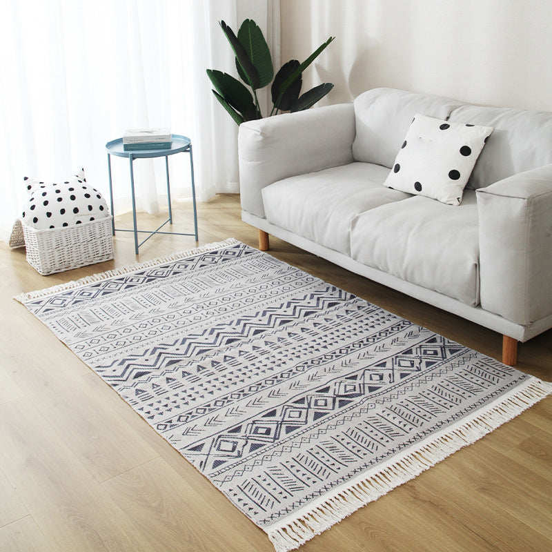 Stylish Boho Chic Rug Multicolor Geometric Rug Machine Wash Tassel-Trimmed Rug for Home Navy Clearhalo 'Area Rug' 'Bohemian' 'Rugs' Rug' 2141534