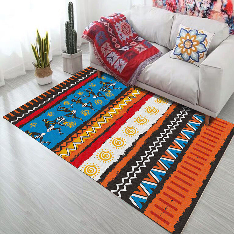 Bold Geometry Area Rug Polypropylene Bohemia Carpet Pet Friendly Machine Washable Non-Slip Rug for Living Room Clearhalo 'Area Rug' 'Bohemian' 'Rugs' Rug' 2141554