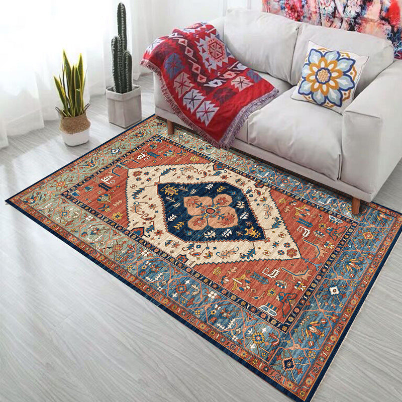 Bold Geometry Area Rug Polypropylene Bohemia Carpet Pet Friendly Machine Washable Non-Slip Rug for Living Room Clearhalo 'Area Rug' 'Bohemian' 'Rugs' Rug' 2141559