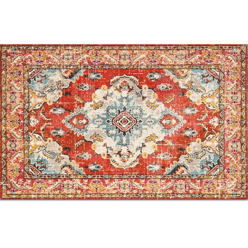 Festive Bohemian Style Rug Multi-Color Rhombus Print Rug Non-Slip Pet Friendly Washable Carpet for Family Room Orange Clearhalo 'Area Rug' 'Bohemian' 'Rugs' Rug' 2141679