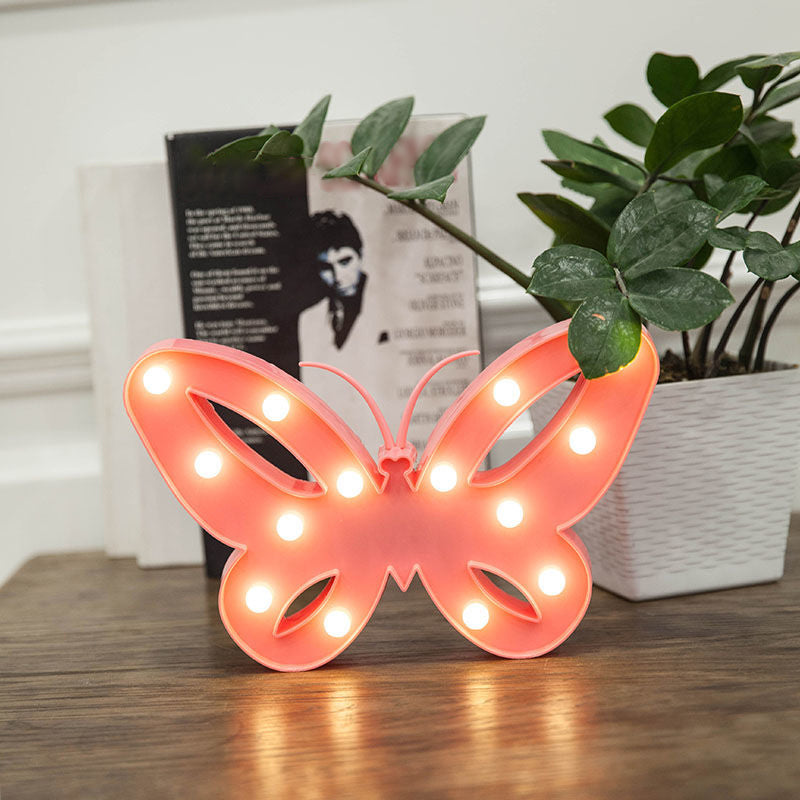 Animal Shaped Plastic Battery Nightstand Lamp Decorative Pink LED Table Light Ideas for Kids Bedroom Clearhalo 'Night Lights' 'Wall Lights' Lighting' 2141696