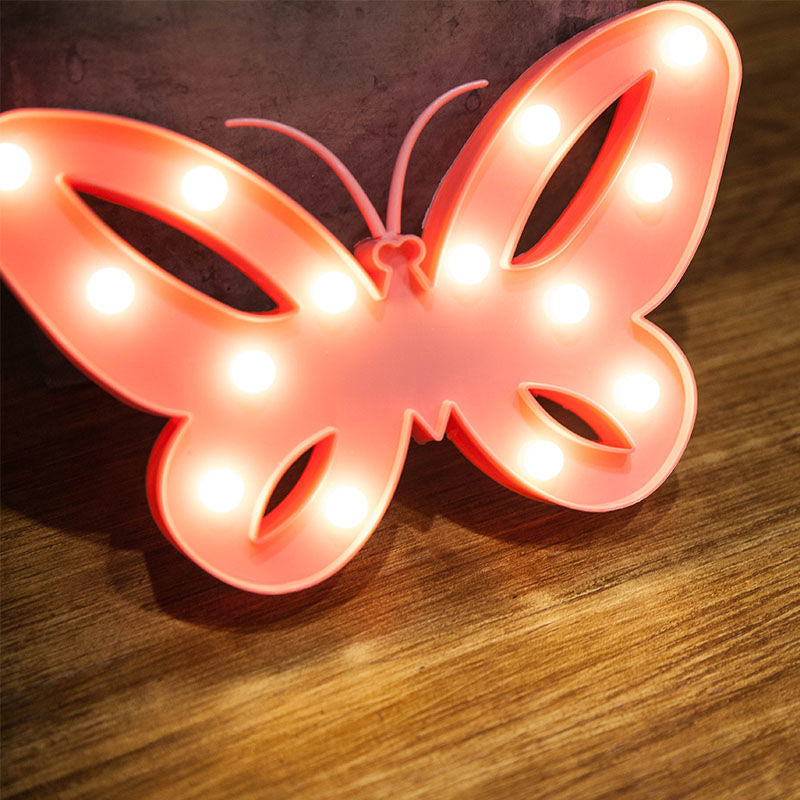 Animal Shaped Plastic Battery Nightstand Lamp Decorative Pink LED Table Light Ideas for Kids Bedroom Clearhalo 'Night Lights' 'Wall Lights' Lighting' 2141699