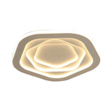 16"/19.5"/23.5" W Simple LED Acrylic Flush Mount White Pentagon Flush Ceiling Light with Acrylic Shade, Warm/White Light Clearhalo 'Ceiling Lights' 'Close To Ceiling Lights' 'Close to ceiling' 'Flush mount' Lighting' 214183