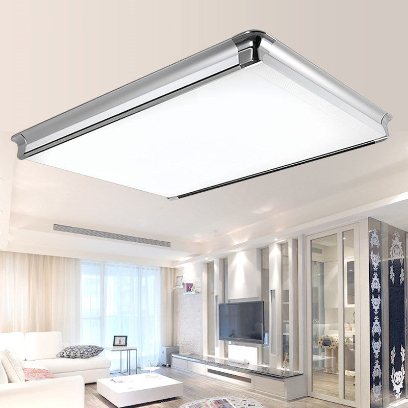 Rectangular Flush Ceiling Light Simplicity Acrylic 16.5"/24.5"/25.5" Wide LED Living Room Flushmount Lighting Clearhalo 'Ceiling Lights' 'Close To Ceiling Lights' 'Close to ceiling' 'Flush mount' Lighting' 214359