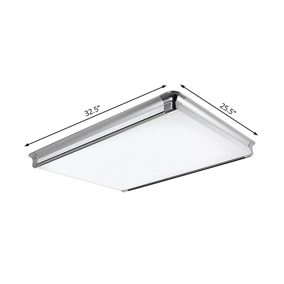 Rectangular Flush Ceiling Light Simplicity Acrylic 16.5"/24.5"/25.5" Wide LED Living Room Flushmount Lighting Clearhalo 'Ceiling Lights' 'Close To Ceiling Lights' 'Close to ceiling' 'Flush mount' Lighting' 214364