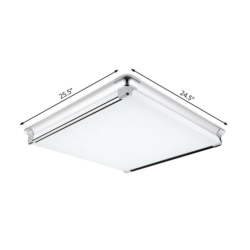 Rectangular Flush Ceiling Light Simplicity Acrylic 16.5"/24.5"/25.5" Wide LED Living Room Flushmount Lighting Clearhalo 'Ceiling Lights' 'Close To Ceiling Lights' 'Close to ceiling' 'Flush mount' Lighting' 214368