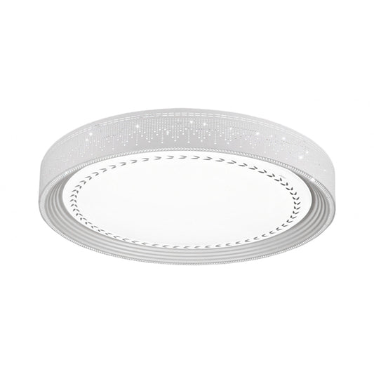 Simple LED Ceiling Light with Acrylic Shade White Round Flush Mount Lighting in Meteor Shower Design, 18"/22"/30" Dia Clearhalo 'Ceiling Lights' 'Close To Ceiling Lights' 'Close to ceiling' 'Flush mount' Lighting' 214395