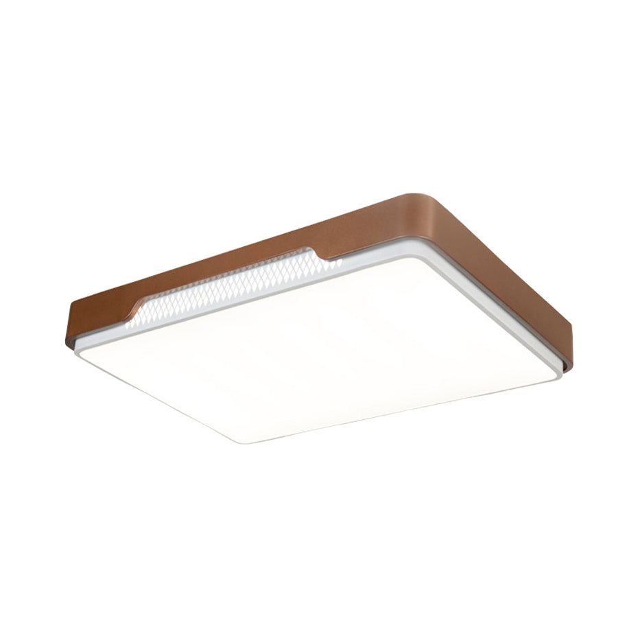 Acrylic Rectangular Flush Mount Light Fixture Modern 20.5"/36.5"/45" Wide Brown Flushmount in Warm/White Light Clearhalo 'Ceiling Lights' 'Close To Ceiling Lights' 'Close to ceiling' 'Flush mount' Lighting' 214406