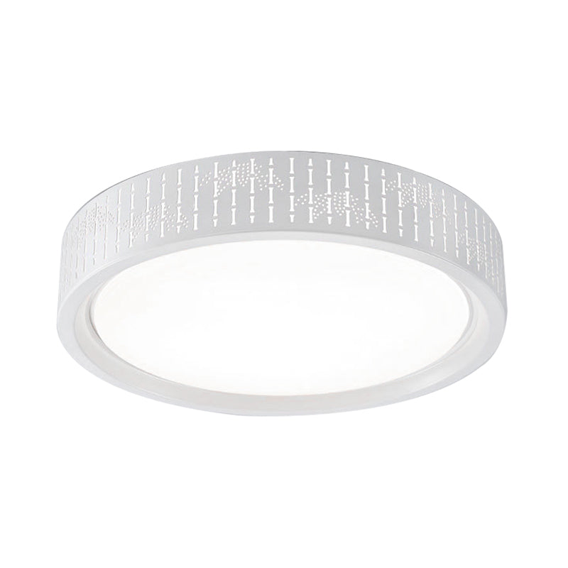 Simplicity LED Flush Mount Lamp with Acrylic Shade White Ringed Ceiling Light, 16.5"/20.5"/31" Dia Clearhalo 'Ceiling Lights' 'Close To Ceiling Lights' 'Close to ceiling' 'Flush mount' Lighting' 214431