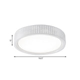 Simplicity LED Flush Mount Lamp with Acrylic Shade White Ringed Ceiling Light, 16.5"/20.5"/31" Dia Clearhalo 'Ceiling Lights' 'Close To Ceiling Lights' 'Close to ceiling' 'Flush mount' Lighting' 214434