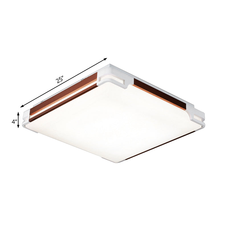 Thin Acrylic Ceiling Light Fixture Simplicity 20.5"/25"/35" Wide LED Brown Flushmount Lighting Clearhalo 'Ceiling Lights' 'Close To Ceiling Lights' 'Close to ceiling' 'Flush mount' Lighting' 214502