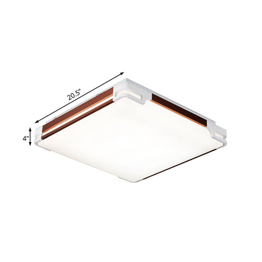 Thin Acrylic Ceiling Light Fixture Simplicity 20.5"/25"/35" Wide LED Brown Flushmount Lighting Clearhalo 'Ceiling Lights' 'Close To Ceiling Lights' 'Close to ceiling' 'Flush mount' Lighting' 214503