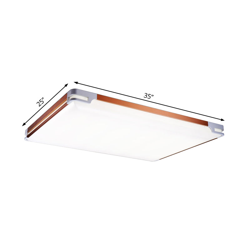 Thin Acrylic Ceiling Light Fixture Simplicity 20.5"/25"/35" Wide LED Brown Flushmount Lighting Clearhalo 'Ceiling Lights' 'Close To Ceiling Lights' 'Close to ceiling' 'Flush mount' Lighting' 214507