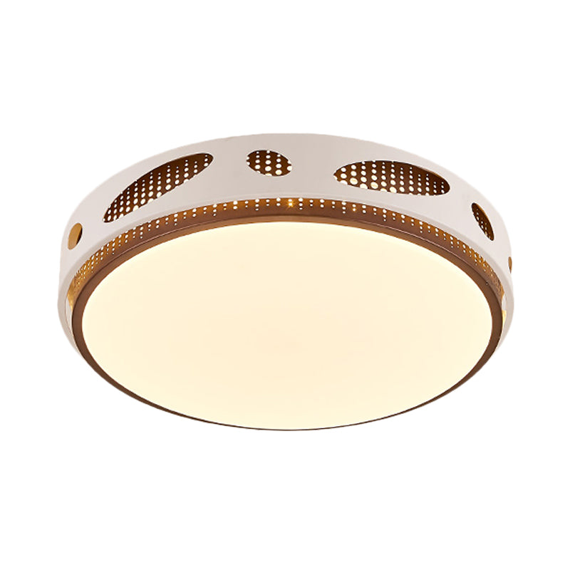 Round Ceiling Light Fixture Simplicity Acrylic LED White Flushmount Lighting in Warm/White Light Clearhalo 'Ceiling Lights' 'Close To Ceiling Lights' 'Close to ceiling' 'Flush mount' Lighting' 214547