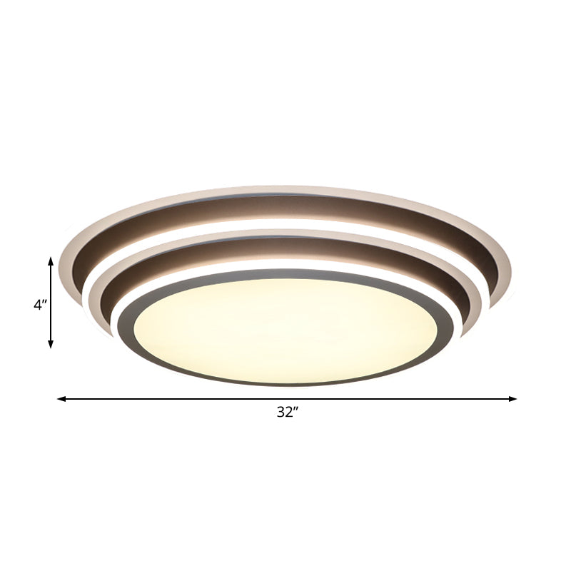 Multi-Layer Bedroom Flushmount Lighting Acrylic 19.5"/32" Wide Simple LED Flush Ceiling Light in Warm/White Light Clearhalo 'Ceiling Lights' 'Close To Ceiling Lights' 'Close to ceiling' 'Flush mount' Lighting' 214577