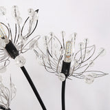 Black Dandelion Sconce Light Vintage 3 Lights Crystal Wall Mount Light for Stairway Clearhalo 'Cast Iron' 'Glass' 'Industrial' 'Modern wall lights' 'Modern' 'Tiffany' 'Traditional wall lights' 'Wall Lamps & Sconces' 'Wall Lights' Lighting' 214872