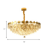 Crystal Bowl Ceiling Light Fixture Postmodern 6 Lights Gold Chandelier Light for Living Room Clearhalo 'Ceiling Lights' 'Chandeliers' 'Modern Chandeliers' 'Modern' Lighting' 215137